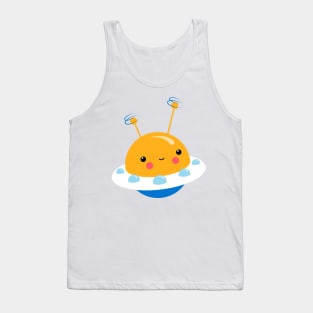 Kawaii Illustration Little UFO for Kids Tank Top